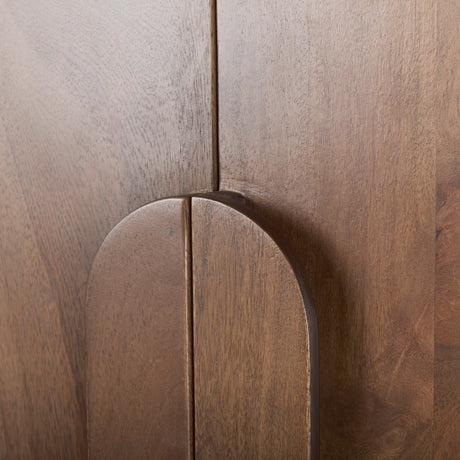 Astrid Medium Brown Solid Wood Armoire by Mercana at Eve Furniture