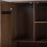 Astrid Medium Brown Solid Wood Armoire by Mercana at Eve Furniture
