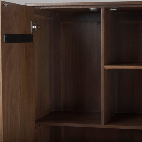 Astrid Medium Brown Solid Wood Armoire by Mercana at Eve Furniture