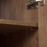 Astrid Medium Brown Solid Wood Armoire by Mercana at Eve Furniture