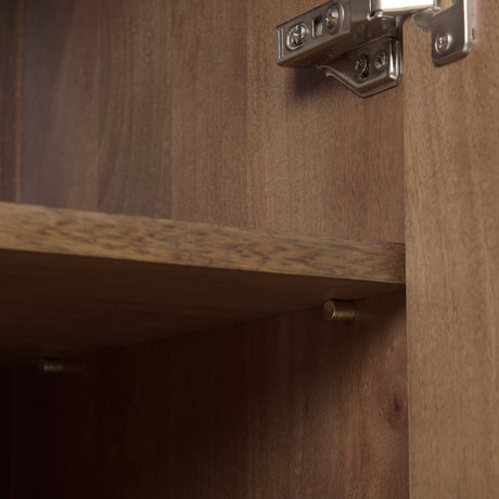 Astrid Medium Brown Solid Wood Armoire by Mercana at Eve Furniture