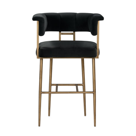 Astrid Velvet Stool by TOV Furniture at Eve Furniture