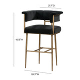 Astrid Velvet Stool by TOV Furniture at Eve Furniture