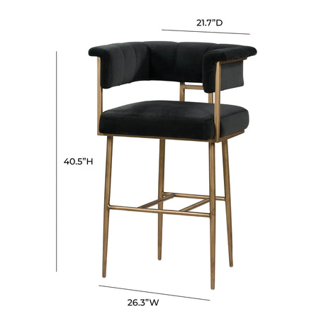 Astrid Velvet Stool by TOV Furniture at Eve Furniture