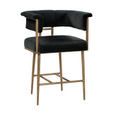 Astrid Velvet Stool by TOV Furniture at Eve Furniture