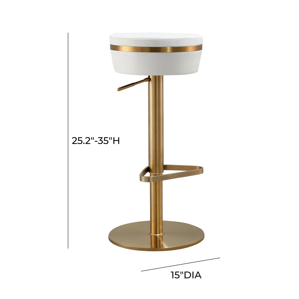 Astro Performance Vegan Leather Adjustable Stool by TOV Furniture at Eve Furniture