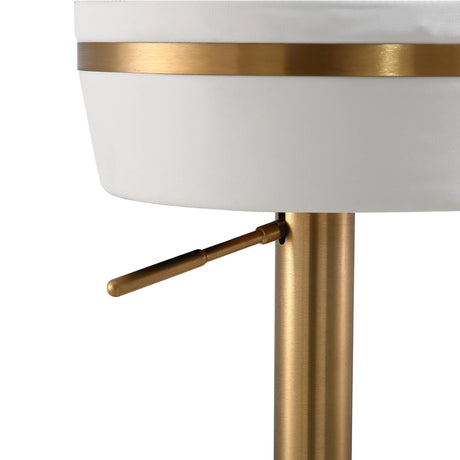 Astro Performance Vegan Leather Adjustable Stool by TOV Furniture at Eve Furniture