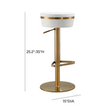 Astro Performance Vegan Leather Adjustable Stool by TOV Furniture at Eve Furniture