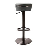 Astro Woven Performance Vegan Leather Adjustable Stool by TOV Furniture at Eve Furniture