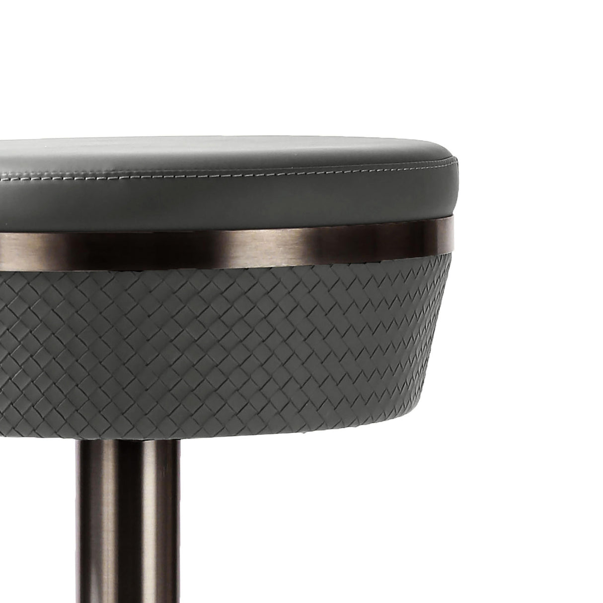 Astro Woven Performance Vegan Leather Adjustable Stool by TOV Furniture at Eve Furniture