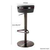 Astro Woven Performance Vegan Leather Adjustable Stool by TOV Furniture at Eve Furniture