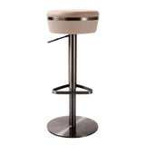 Astro Woven Performance Vegan Leather Adjustable Stool by TOV Furniture at Eve Furniture
