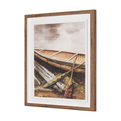 At The Cabin I by Mercana Studio Hand Embelished Framed Artwork Matted under Glass by Mercana at Eve Furniture