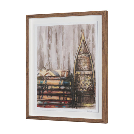 At The Cabin III by Mercana Studio Hand Embelished Framed Artwork Matted under Glass by Mercana at Eve Furniture