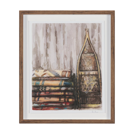 At The Cabin III by Mercana Studio Hand Embelished Framed Artwork Matted under Glass by Mercana at Eve Furniture