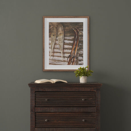 At The Cabin IV by Mercana Studio Hand Embelished Framed Artwork Matted under Glass by Mercana at Eve Furniture