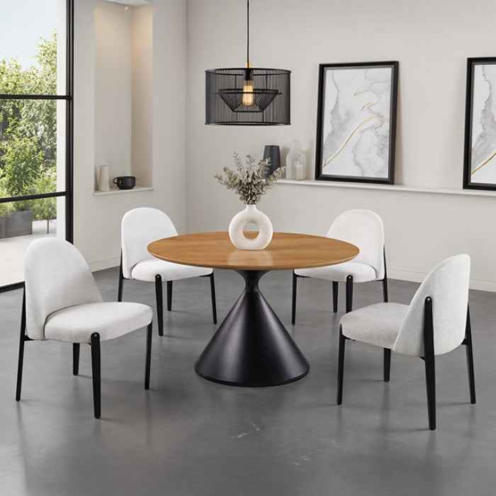 Athan Black/Oak 5-Piece Dining Room Set by Furniture of America at Eve Furniture