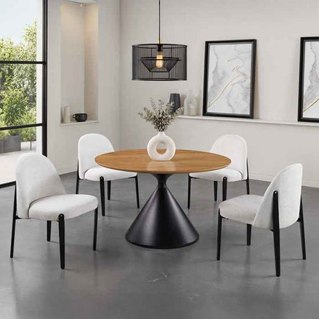 Athan Black/Oak 5-Piece Dining Room Set by Furniture of America at Eve Furniture