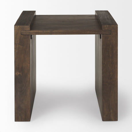 Athelia Dark Brown Wood Accent Table by Mercana at Eve Furniture