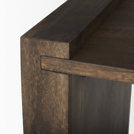 Athelia Dark Brown Wood Accent Table by Mercana at Eve Furniture
