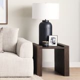 Athelia Dark Brown Wood Accent Table by Mercana at Eve Furniture