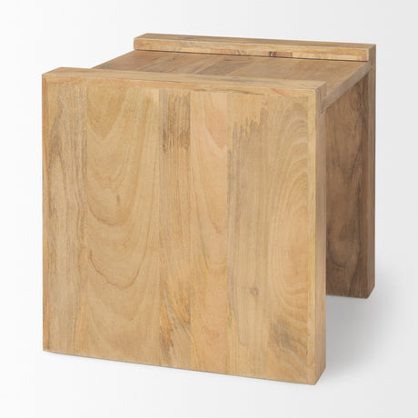Athelia Light Wood Accent Table by Mercana at Eve Furniture