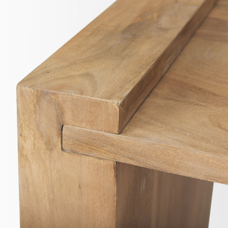 Athelia Light Wood Accent Table by Mercana at Eve Furniture