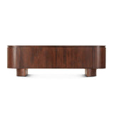 Athena 79" Media Cabinet in Aged Mahogany by Home Trends & Design at Eve Furniture