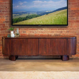 Athena 79" Media Cabinet in Aged Mahogany by Home Trends & Design at Eve Furniture