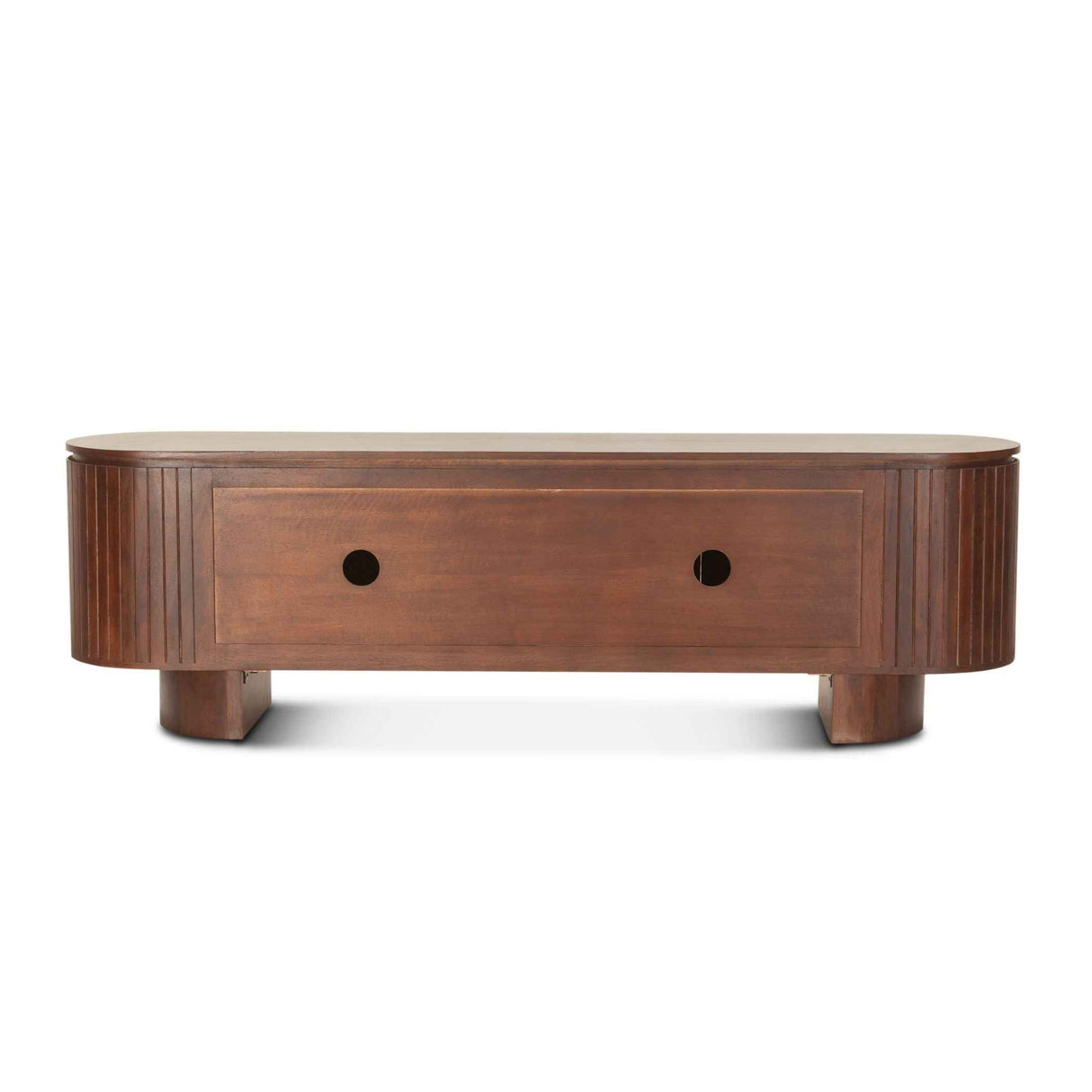 Athena 79" Media Cabinet in Aged Mahogany by Home Trends & Design at Eve Furniture