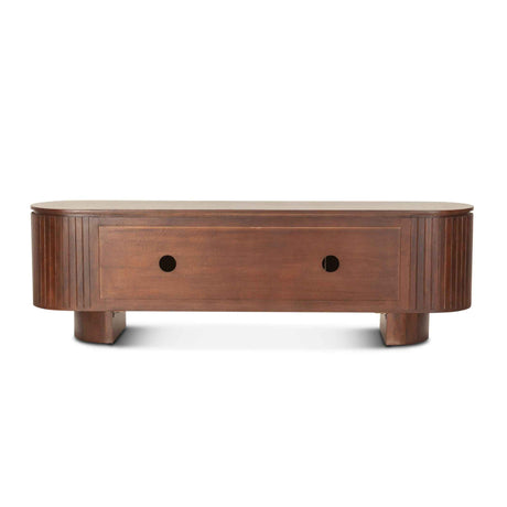 Athena 79" Media Cabinet in Aged Mahogany by Home Trends & Design at Eve Furniture