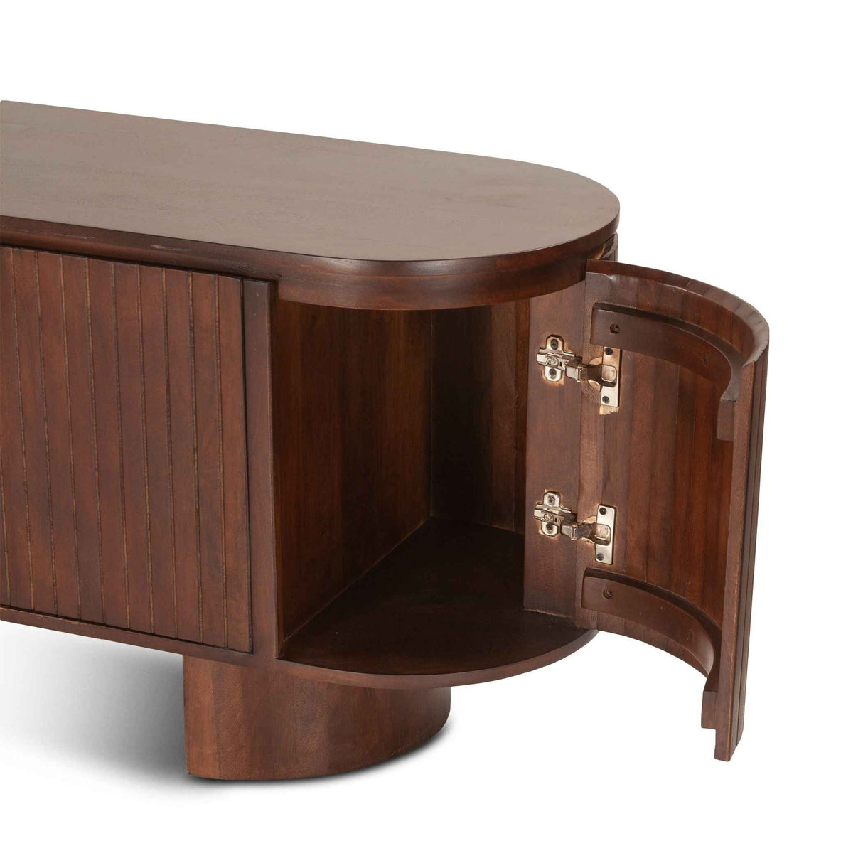 Athena 79" Media Cabinet in Aged Mahogany by Home Trends & Design at Eve Furniture