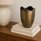 Athena Antique Brass Cast Aluminum Vase