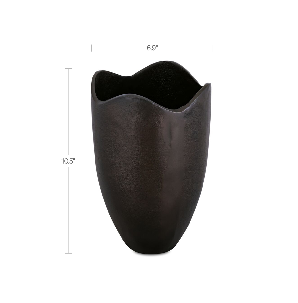 Athena Blackened Bronze Cast Aluminum Vase by Moe's Home at Eve Furniture