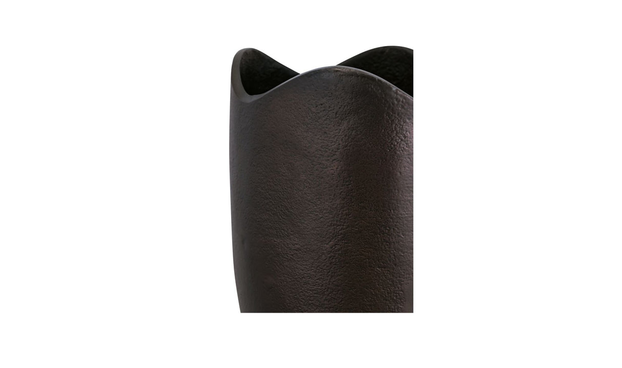 Athena Cast Aluminum Vase Blackened Bronze by Moe's Home at Eve Furniture