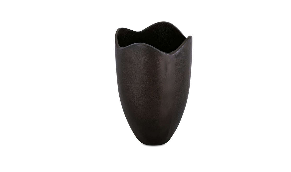 Athena Cast Aluminum Vase Blackened Bronze by Moe's Home at Eve Furniture