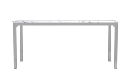Athena Chrome Rectangle Dining Table with Marble Top by Coaster at Eve Furniture