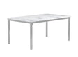 Athena Chrome Rectangle Dining Table with Marble Top by Coaster at Eve Furniture