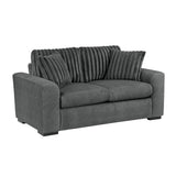 Athena Dark Gray Loveseat by Homelegance at Eve Furniture