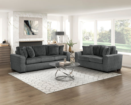 Athena Dark Gray Sofa by Homelegance at Eve Furniture