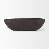Athena Extra Large Oblong Black-Brown Reclaimed Wood Bowl by Mercana at Eve Furniture