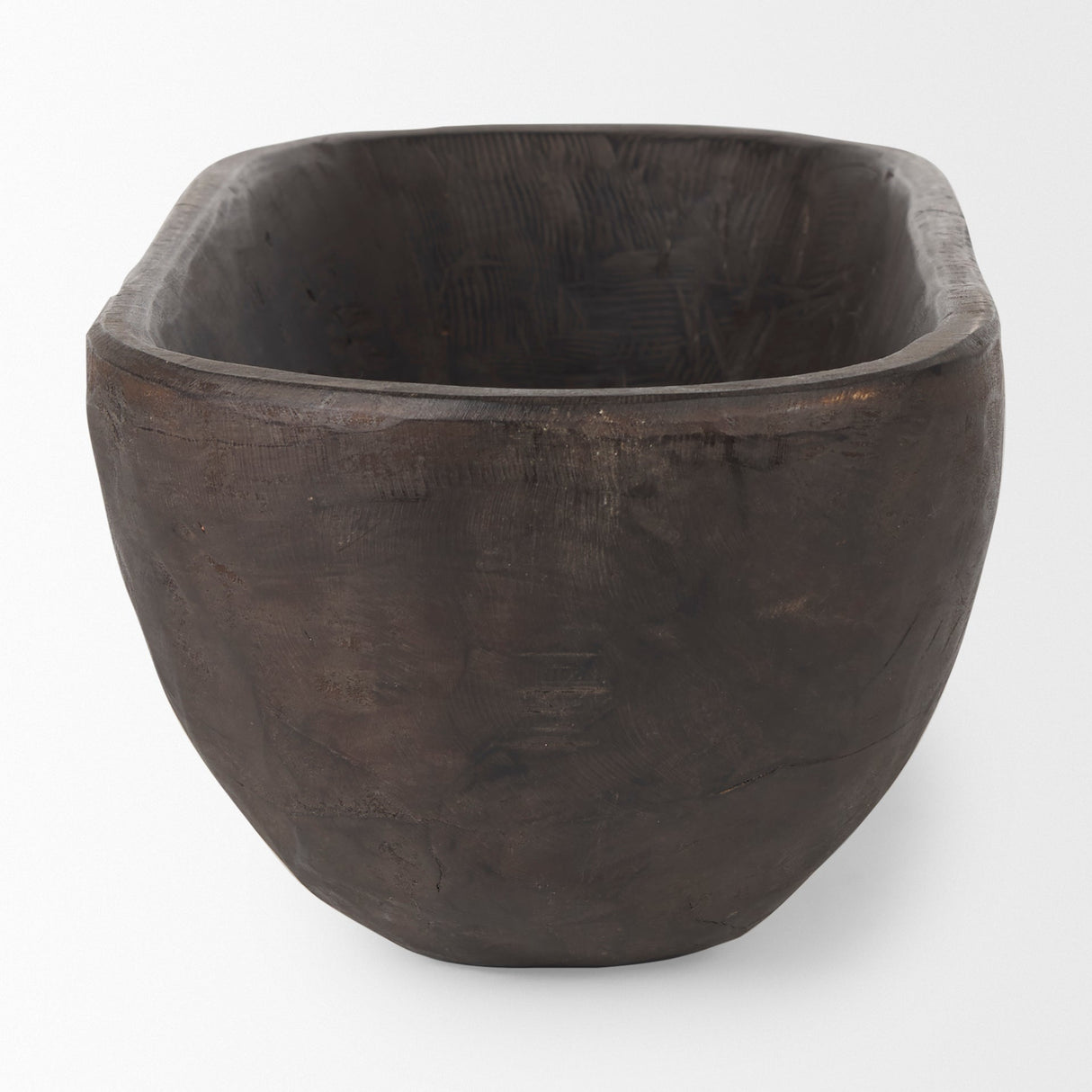 Athena Extra Large Oblong Black-Brown Reclaimed Wood Bowl by Mercana at Eve Furniture