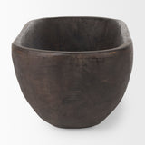 Athena Extra Large Oblong Black-Brown Reclaimed Wood Bowl by Mercana at Eve Furniture