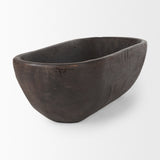 Athena Extra Large Oblong Black-Brown Reclaimed Wood Bowl by Mercana at Eve Furniture