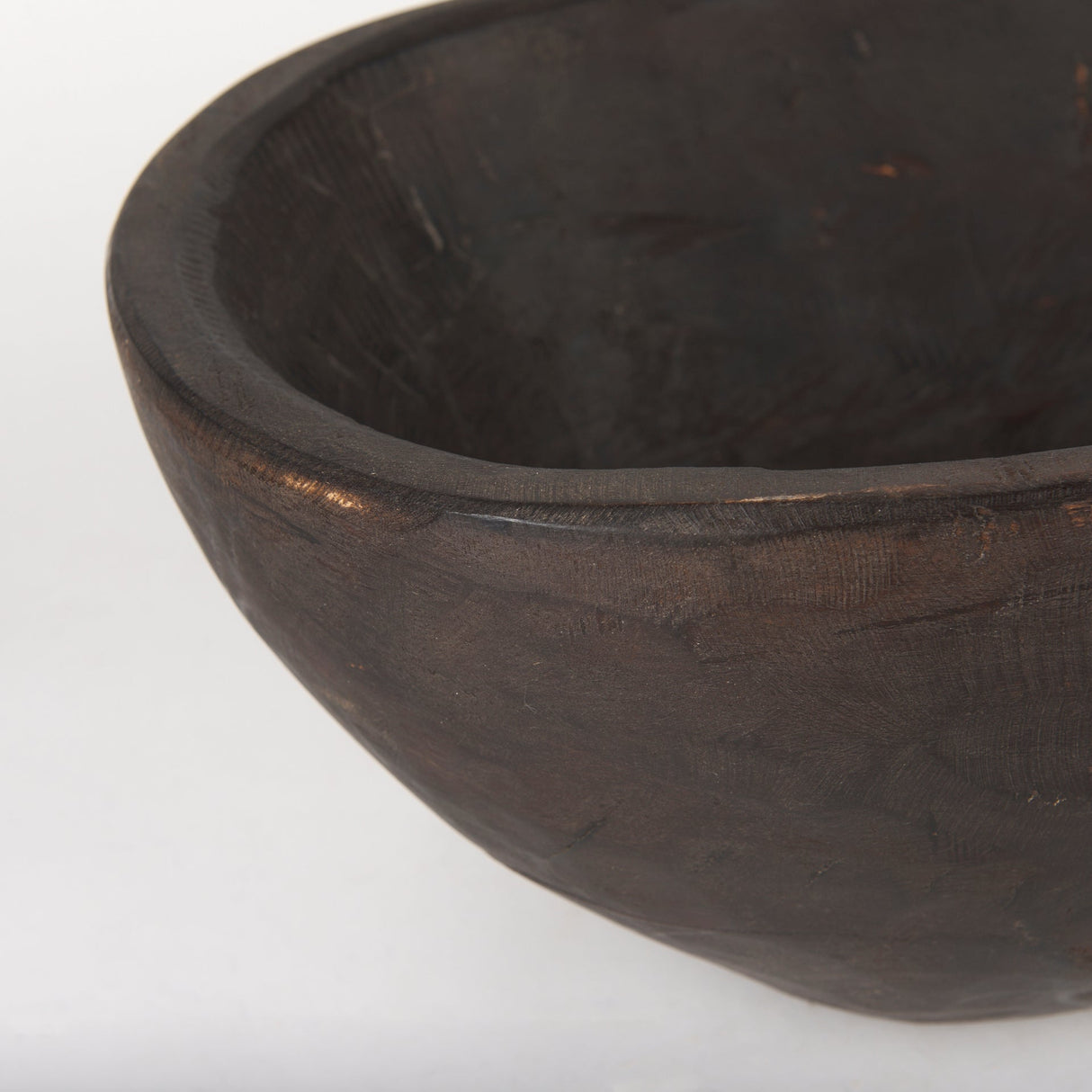 Athena Extra Large Oblong Black-Brown Reclaimed Wood Bowl by Mercana at Eve Furniture