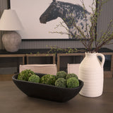 Athena Extra Large Oblong Black-Brown Reclaimed Wood Bowl by Mercana at Eve Furniture