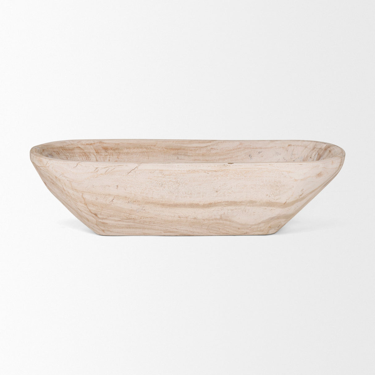 Athena Extra Large Oblong Light-Wash Reclaimed Wood Bowl by Mercana at Eve Furniture