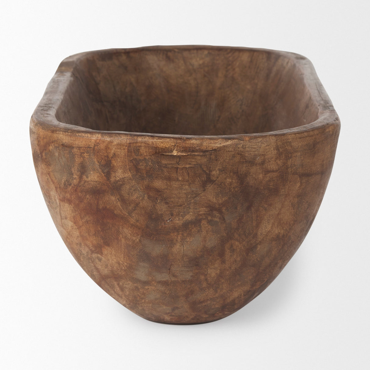 Athena Extra Large Oblong Medium Brown Reclaimed Wood Bowl by Mercana at Eve Furniture