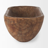 Athena Extra Large Oblong Medium Brown Reclaimed Wood Bowl by Mercana at Eve Furniture