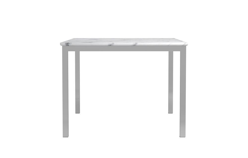 Athena Chrome Rectangle Dining Table with Marble Top